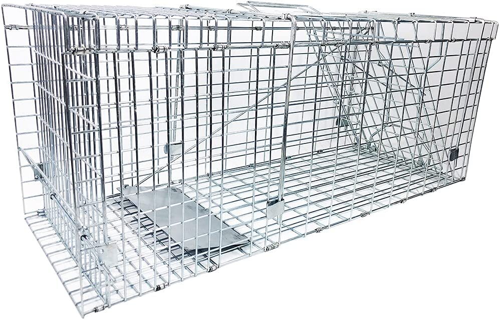 Large Collapsible Humane Live Animal Cage Trap NoKill Trapping Kit for