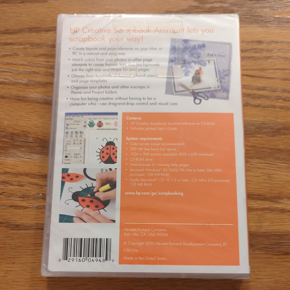 HP Creative Scrapbook Assist CD ROM Software Windows XP 2000/98, 10 Photo Papers - Image 2 of 2