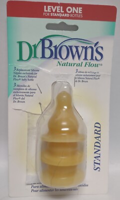 Dr. Brown's Level One Natural Flow Nipples Standard New Open Pack From 2006 3 Ct