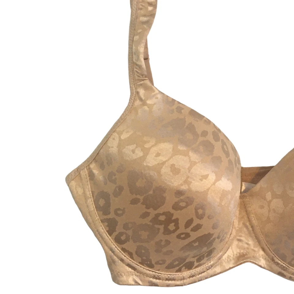 Delta Burke Champagne Animal Print Smooth Cup Bra, Style DB2093 NWT 38D - Image 2 of 4