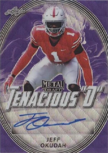 2020 Leaf Metal Draft Jeff Okudah #TD-JO1