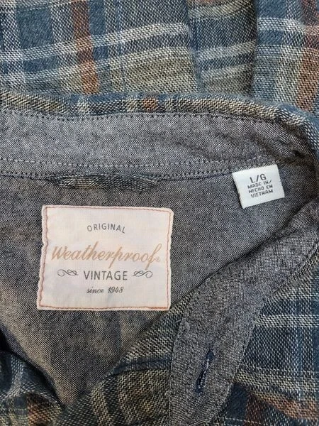 Weatherproof mens long sleeve flannel shirt L / we3771 R4 - Image 3 of 4