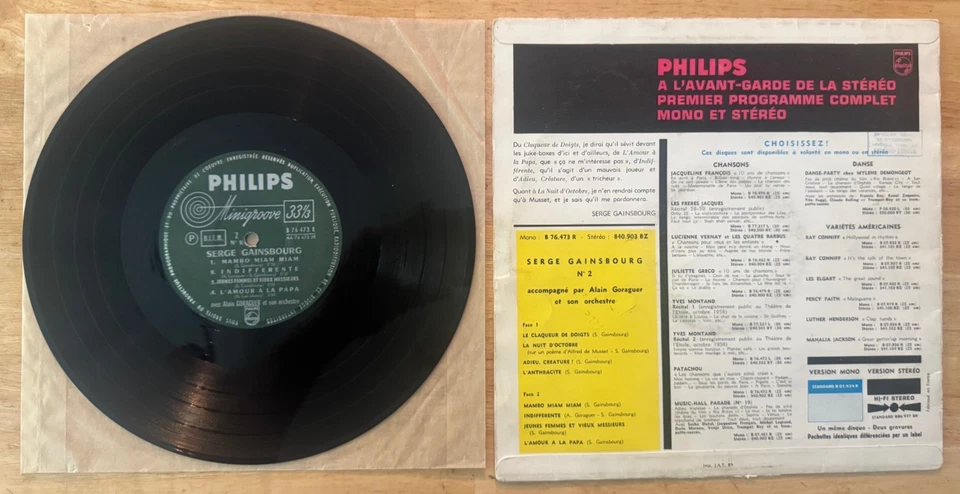 33 10" FRENCH LP SERGE GAINSBOURG SELF TITLE - Image 2 of 2