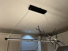 Hubbardton Forge Cascade LED Suspension Pendant Light Fixture Black 139778-1004