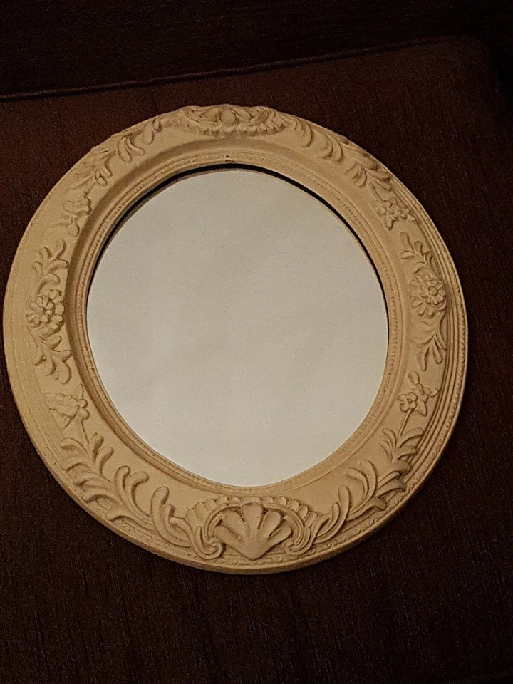 Cream Shabby Chic Mirror Floral Design Vintage - Image 4 of 4