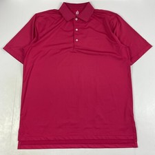 Turtleson Polo Shirt Mens Large Pink Tour Performance Golf Short Sleeve Stretch