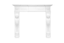 HEXIM PERFECT Kaminumrandung & Konsole aus PU Dekoratives Verkleidungsset K3005