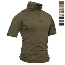 Atheletic Men's Short Sleeve Firm Active T-Shirt Outdoor Training Camping Shirts