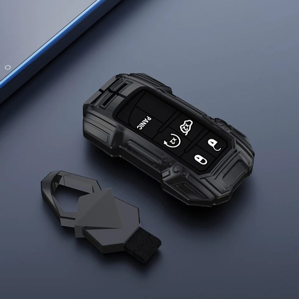 Zinc Alloy Key Fob Case For Dodge Charger Challenger Jeep Chrysler Cherokee Fiat - Image 4 of 4