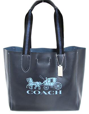 NEW Authentic COACH Embossed Horse & Carriage Leather Derby Tote