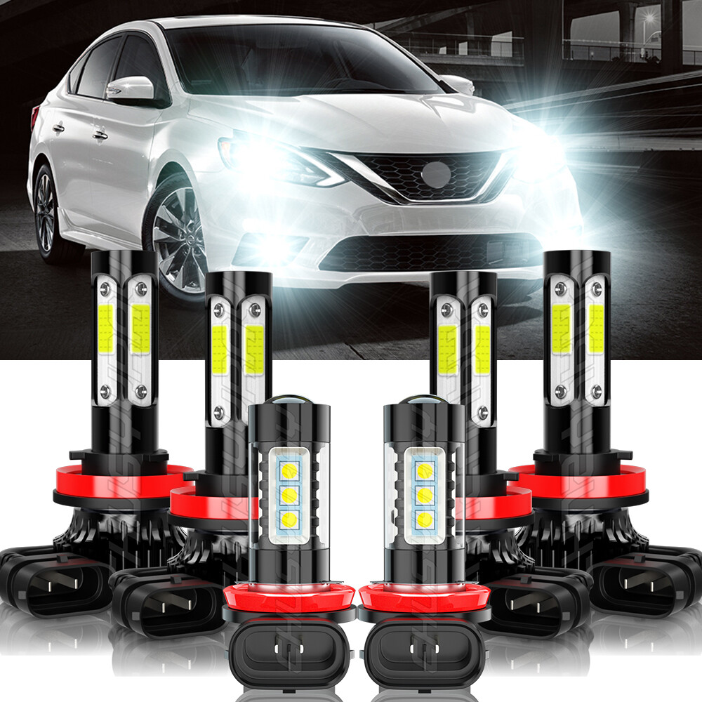 Para For Nissan Sentra 2013-2017 2018 2019 -6PCS 6000K LED faro +