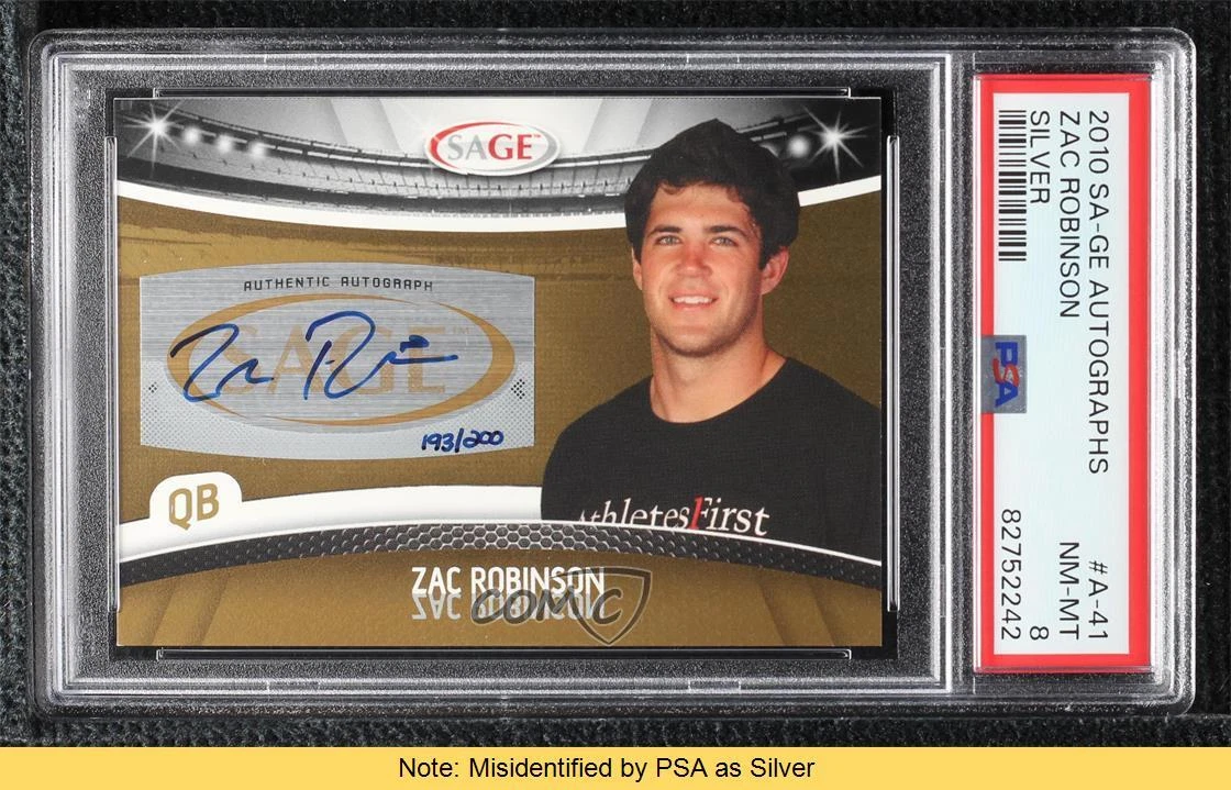 Zac Robinson SA-GE Autographs #A41 Silver