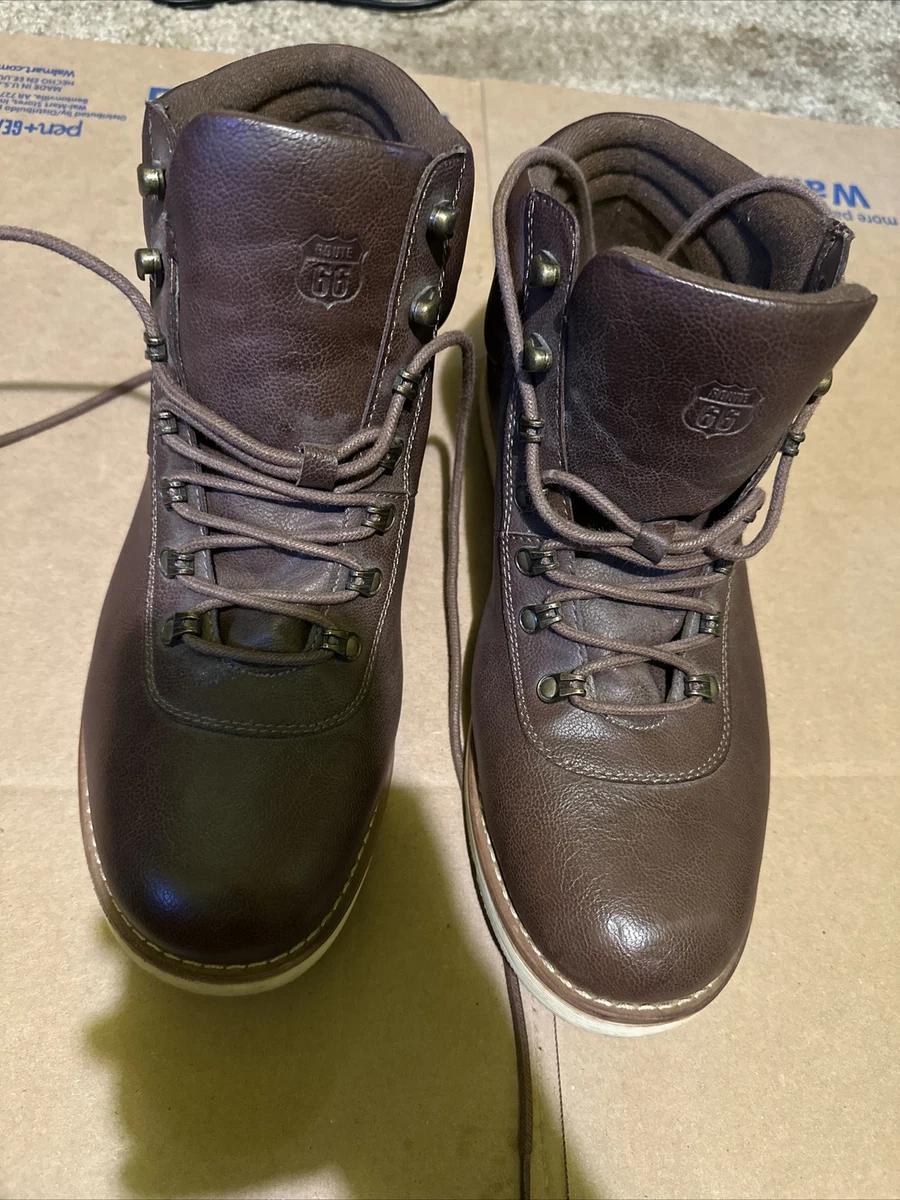 Route 66 Brown Boots Size 12 Baizen Man Made Materials Leather