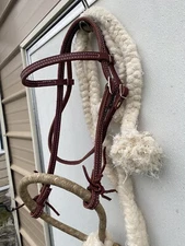 Western training bosal & headstall set w/cotton reins US made