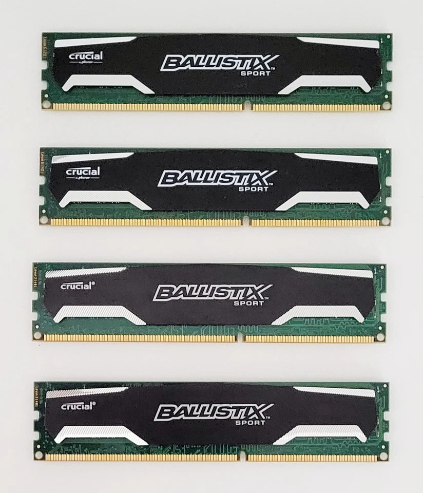 Crucial BALLISTIX Sport 32GB - 4x 8GB DDR3 16000MHz and 1333MHz UDIMM GAMING - Image 3 of 4
