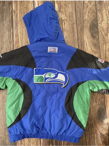 Giacca vintage Seattle Seahawks Reebok Pro Line NFL ricamata grande - Foto 4 di 4