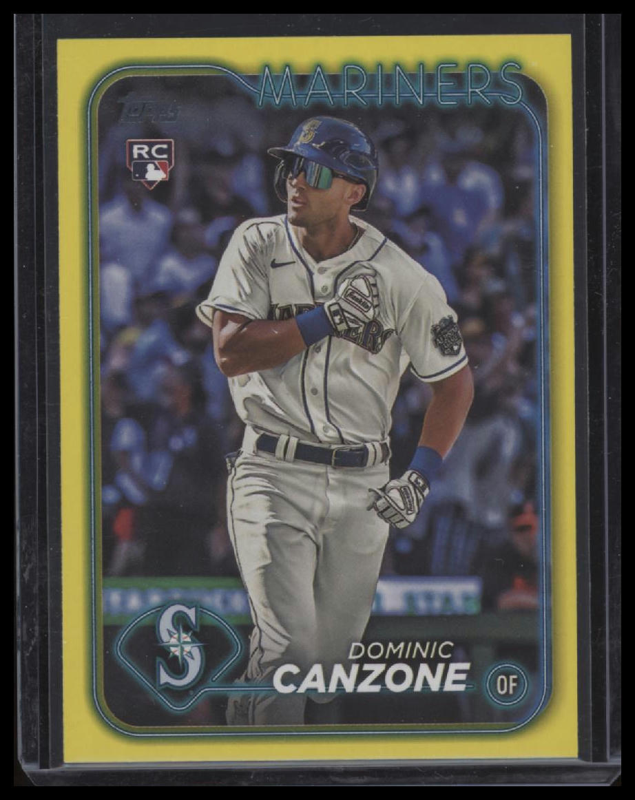 Dominic Canzone RC 2024 Topps #195 Yellow Seattle Mariners