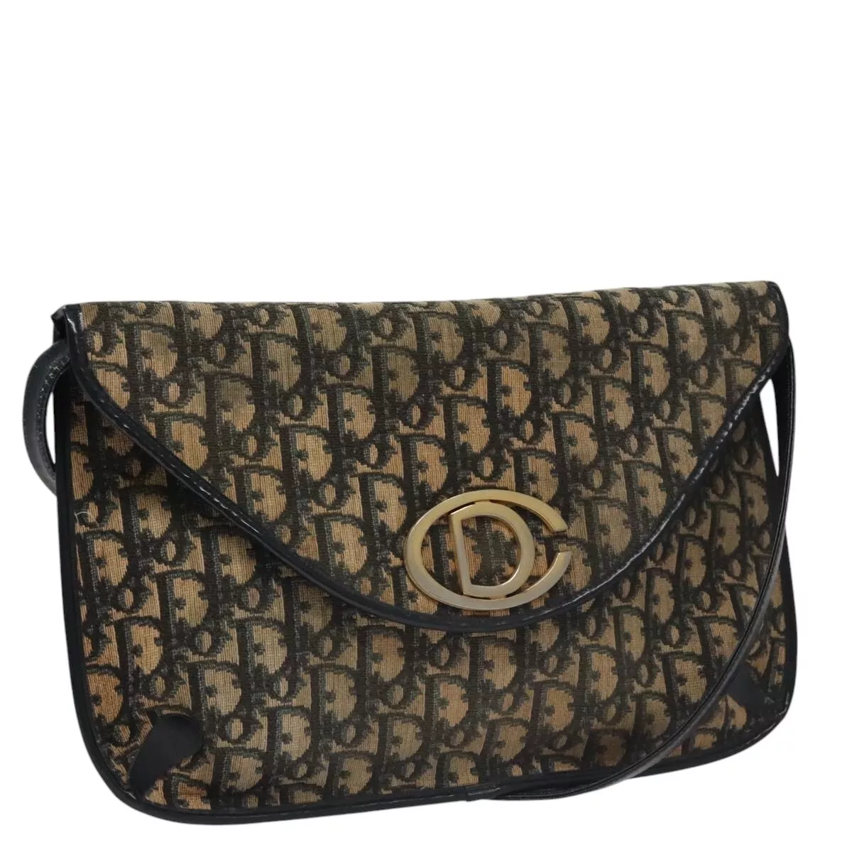 Sac bandoulière Christian Dior trotteur toile bleu marine authentique 109698