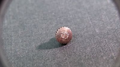 Tissot crown waterproof 4.9mm yellow copper color. 2mm tube, tap 10 (0.90)