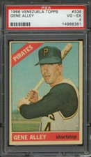 1966 Venezuela Topps #336 Gene Alley PSA 4 Pittsburgh Pirates