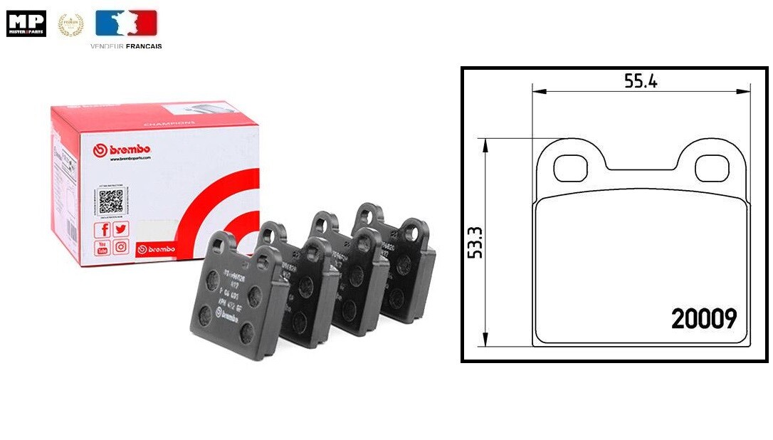 Brembo P 06 001 plaquettes de frein avant haute performance pour un freinage précis sur route
