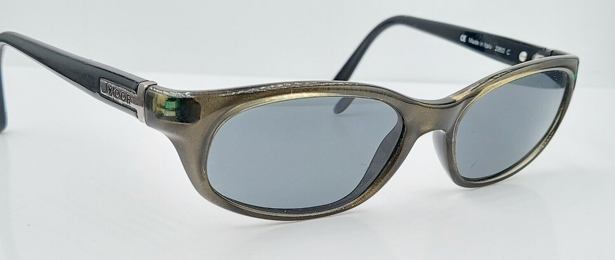 Xoor 2950 Black Gray Translucent Oval Sunglasses Italy FRAMES ONLY