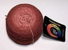4oz Done Roving FROLICKING FEET GRADIENT DK HandPainted Merino Yarn #9 BURNT SIE