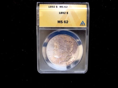 1892 Morgan Silver Dollar MS 62
