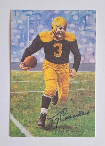 1991 Goal Line Art TONY CANADEO Signed LE 4x6 HOF Card /5000 Auto 65 Beckett BAS