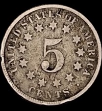 Moneta da 5 centesimi nichel scudo 1869. Buone condizioni. Valore 30€