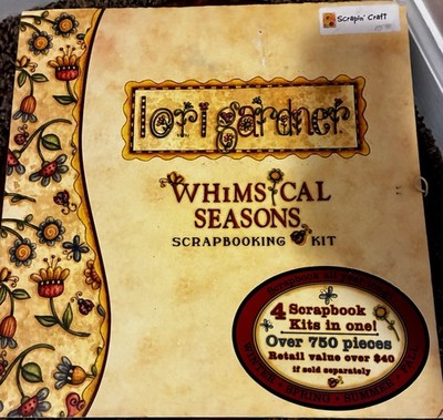 Vintage Lori Gardner Whimsical Seasons Scrapbooking Kit 750+ Pieces Complete