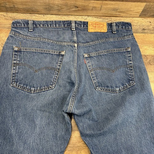 Vintage Levis 505-0217 Mens Jeans Indigo Denim Red Tab 42x30 USA Made EUC 80s - Picture 9 of 16