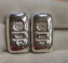 (2) Germania Mint 1 oz Poured .999 Silver Bar