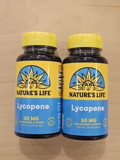 2 Bottles, Nature's Life  Lycopene 30 mg Antioxidant Support   30 ct Exp 06/2028