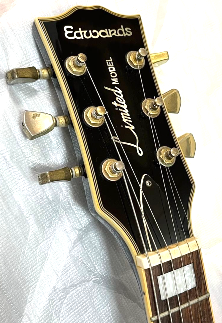 Edwards by ESP Mini Size Les Paul Custom Guitar Black Speaker