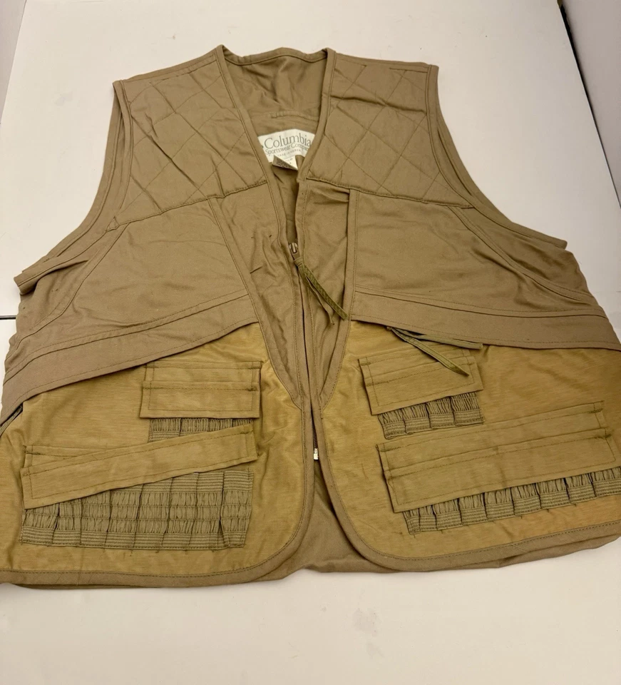 COLUMBIA Sportswear Company Men’s Hunting Vest Size L Beige 24 Shell - Image 2 of 4