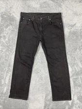 Levis 569 Jeans Men's 38x30.5 *ACTUAL* Faded Black Loose Straight Flex Pants