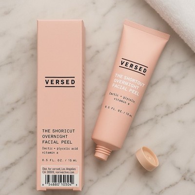 Versed The Shortcut Overnight Peel Mini 0.5 oz AHA Retinol Exfoliant NIB