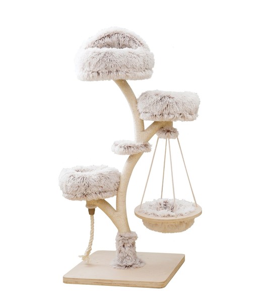 Kratzbaum Bonnie FüR Katzen Ca. 58 X 130 X 58 Cm Beige / Weiß, Dehner Lieblinge-image