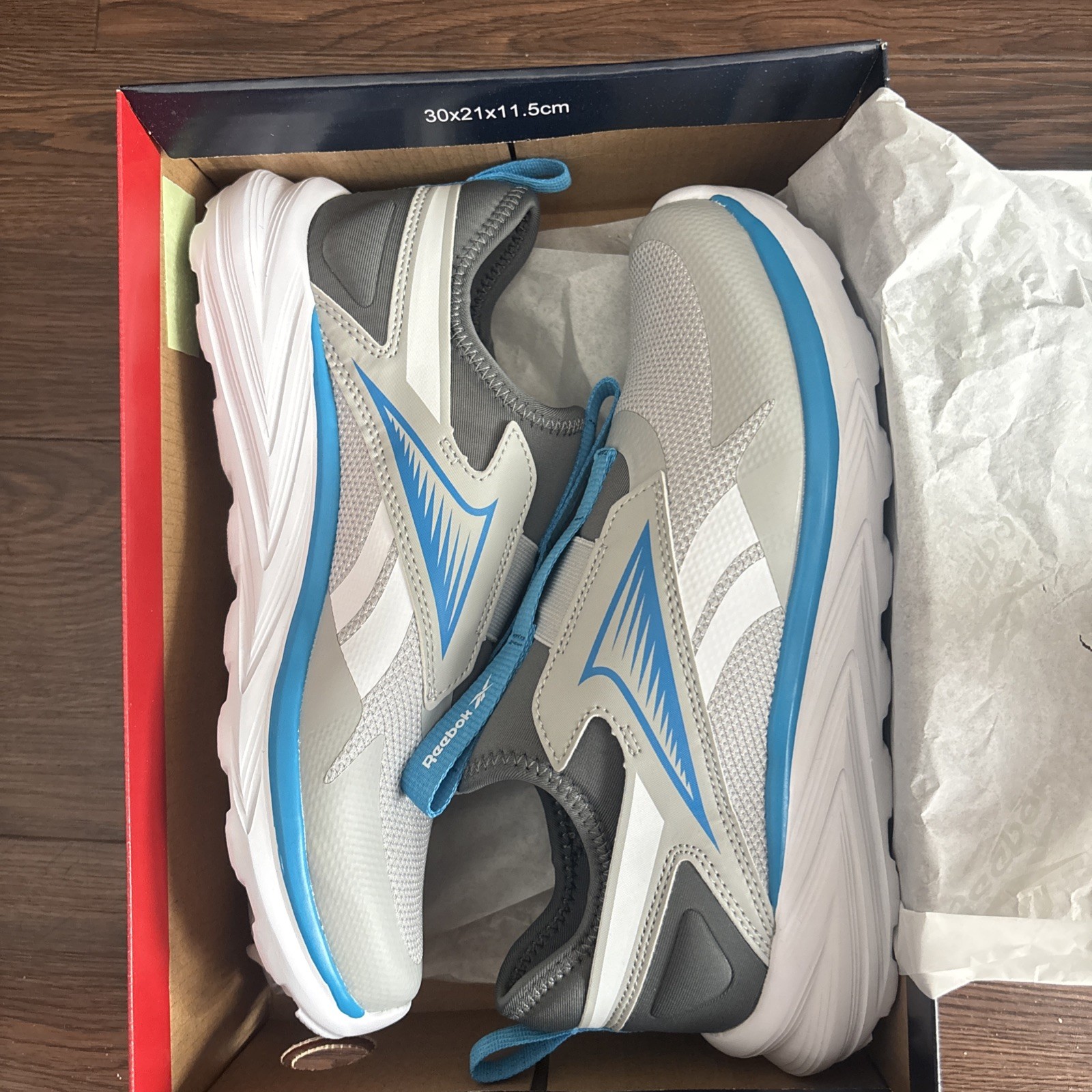 REEBOK Big Boys New Lite Spinner Sneakers DK LT Grey Aqua Shoes Kids Size US 6 M thumbnail 3