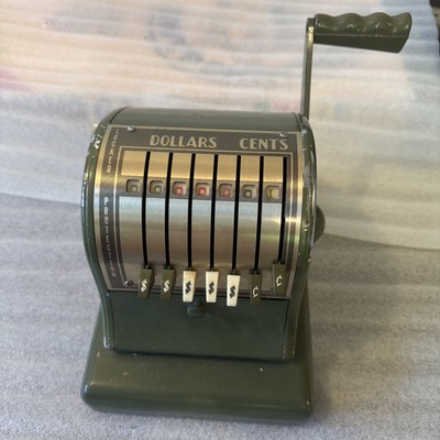 VINTAGE PAYMASTER X-550 SERIES CHECK WRITER 7 COLUMN WORKING VERY NICE 