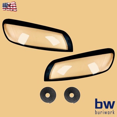 For VOLVO C30 T5 2008-2010 2PCS LH&RH side Headlight Lens Cover+Sealant Glue