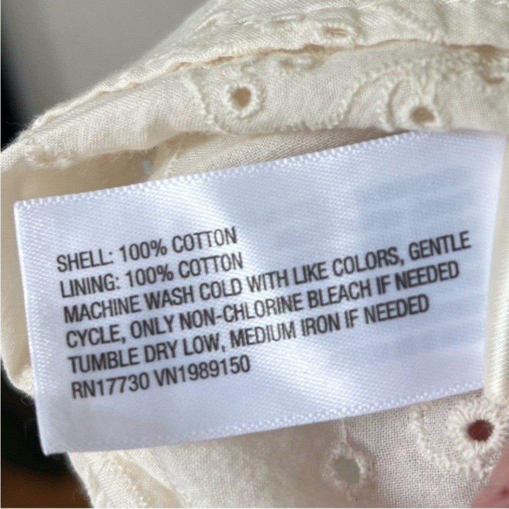 Universal Thread Sea Shell Eyelet Long Sleeve Blo… - image 6