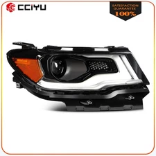 Right Side Headlight For 2017-2021 Jeep Compass HID/Xenon w/LED DRL Projector