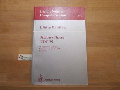 Database theory : 4th international conference ; proceedings. ICDT '92, Berlin, 