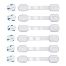 Child Safety Cabinet Locks 6 Pack Adjustable Baby Proofing Strap Latches