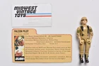 Vintage GI Joe - 1983 TAN GRUNT Falcon Pilot w/ Filecard - 100% Complete -Hasbro