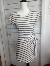 Saturday Sunday ANTHROPOLOGIE Striped Yael Side Tie Dress XS Coastal Vacation