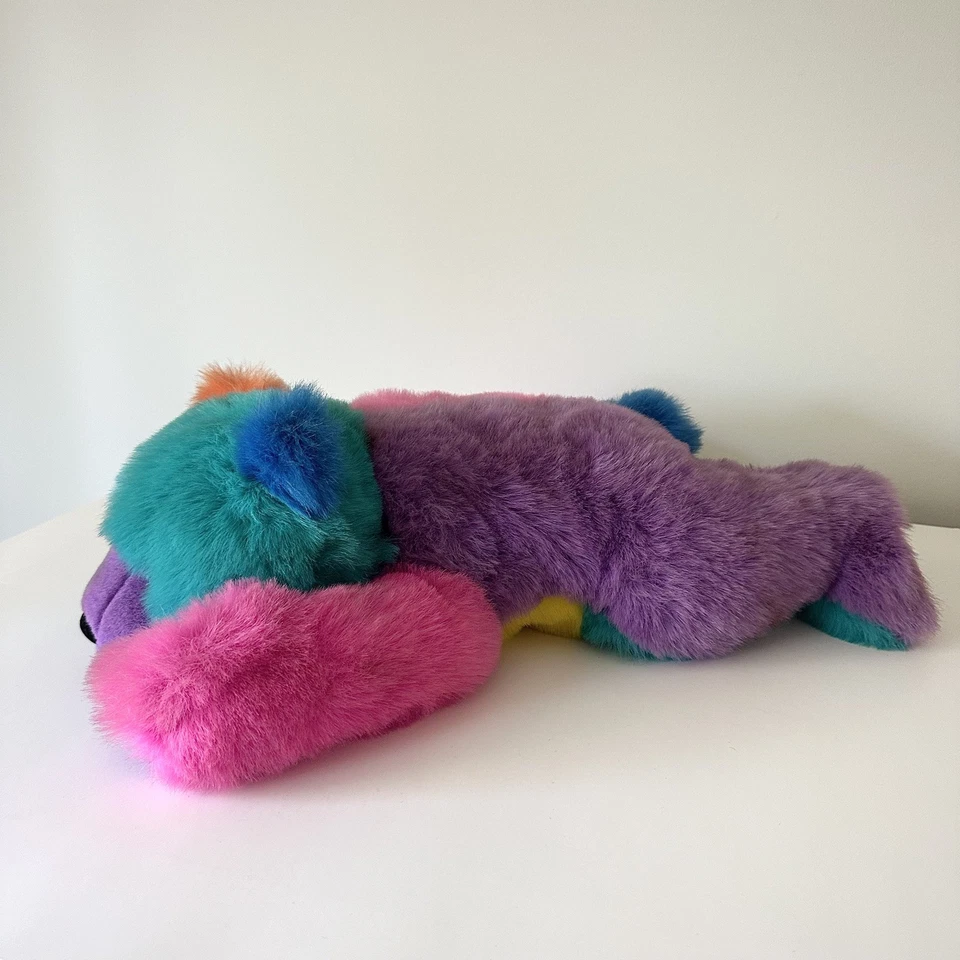 Rare Vintage 1998 Swibco Cosmo Teddy Bear Plush Clean Color Block Stuffed Toy - Image 3 of 4