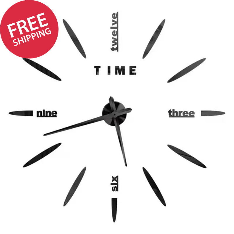 New Large 3D DIY Acrylic Silent Quartz Wall Clock Modern Fashion Home Watch